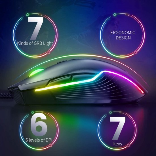 ماوس گیمینگ اونیکوما Mouse Gaming ONIKUMA CW905 RGB